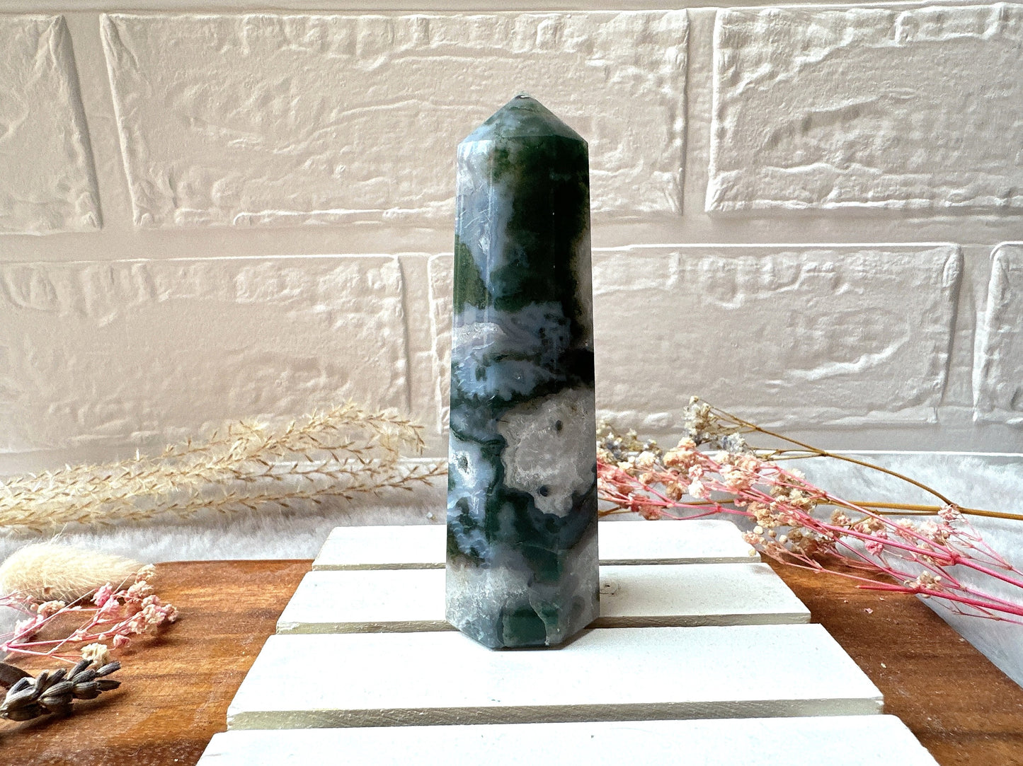 Moss Agate Tower Obelisk