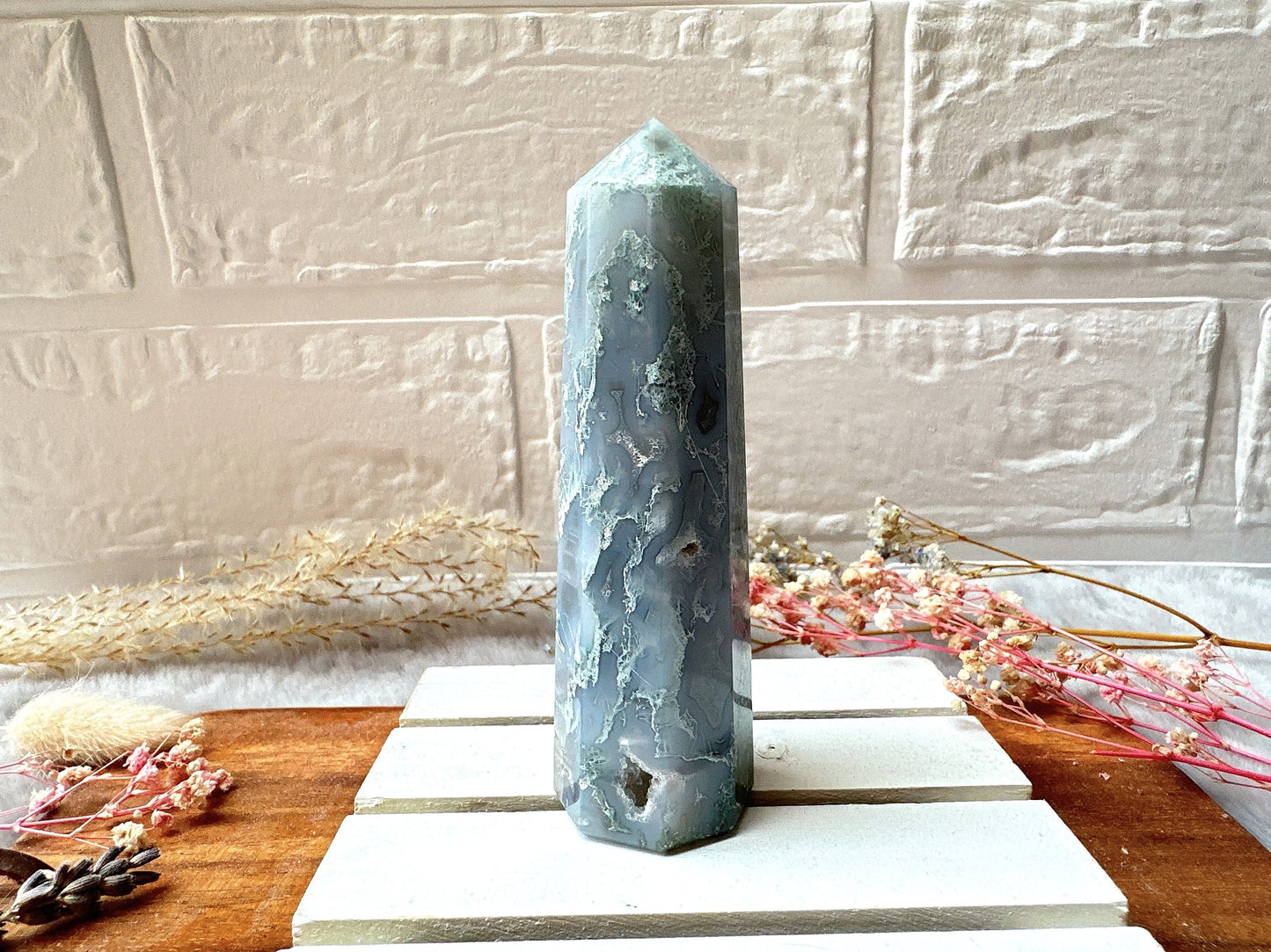 Moss Agate Tower Obelisk