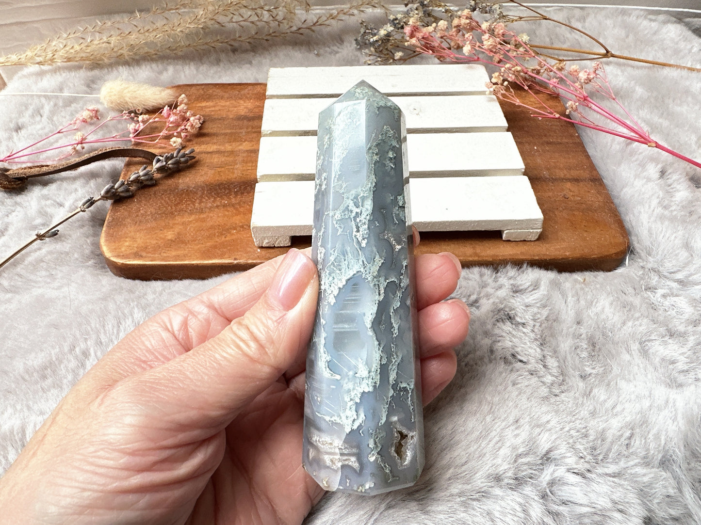 Moss Agate Tower Obelisk