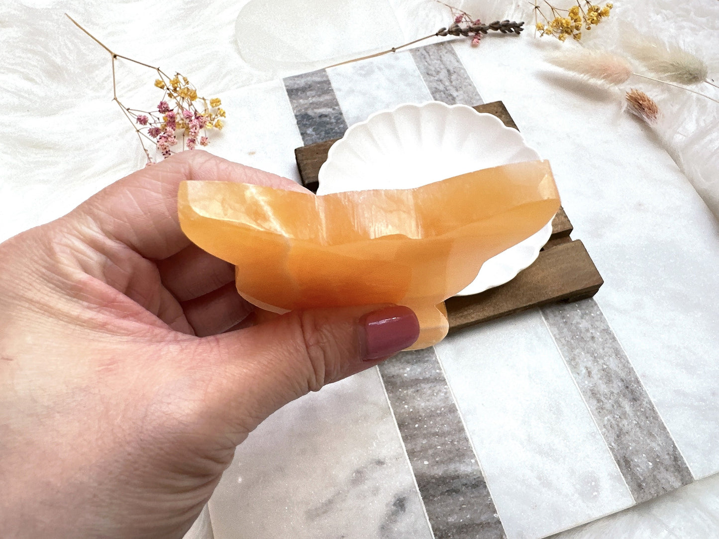 Orange Calcite Cat