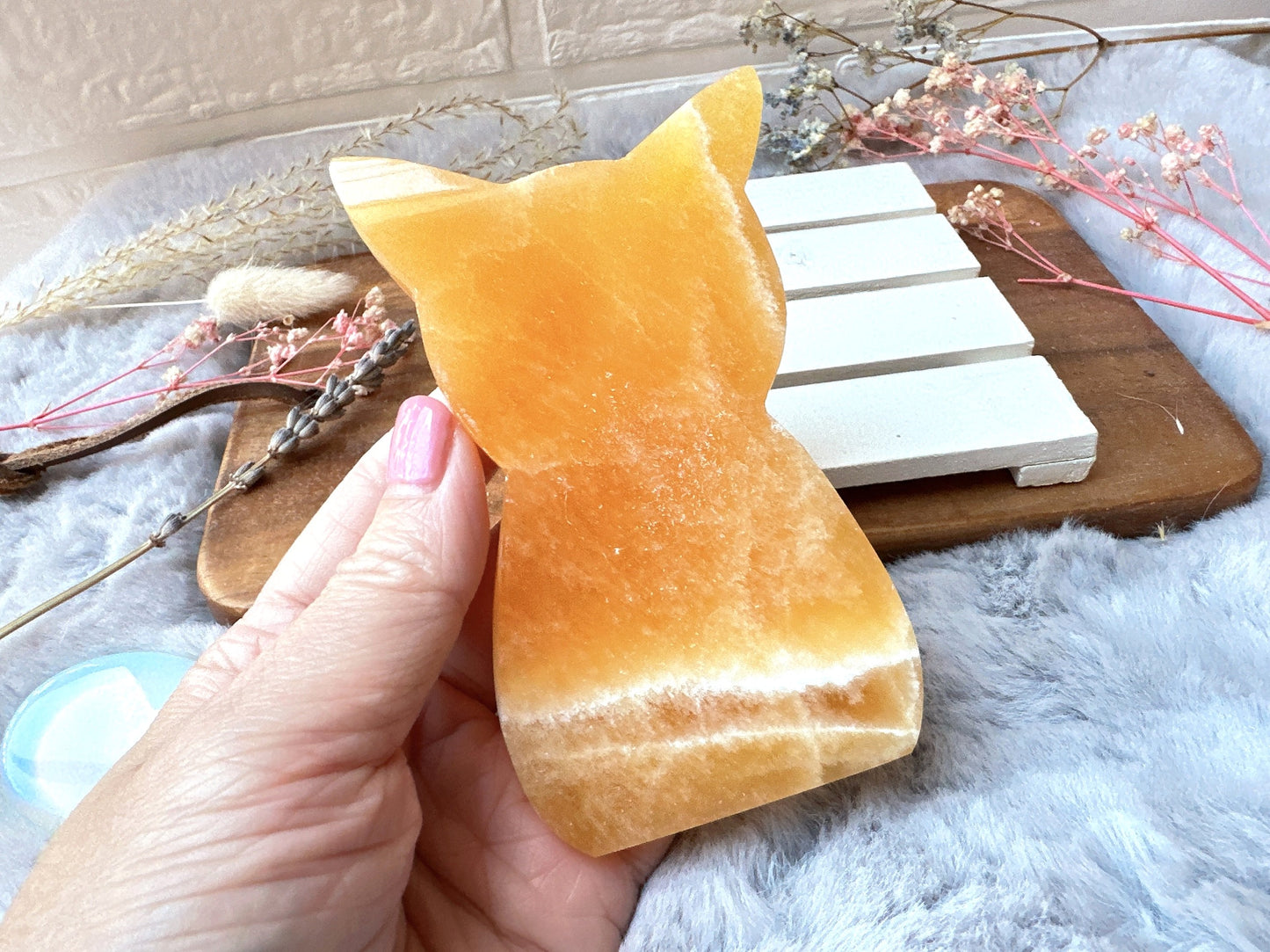 Orange Calcite Cat