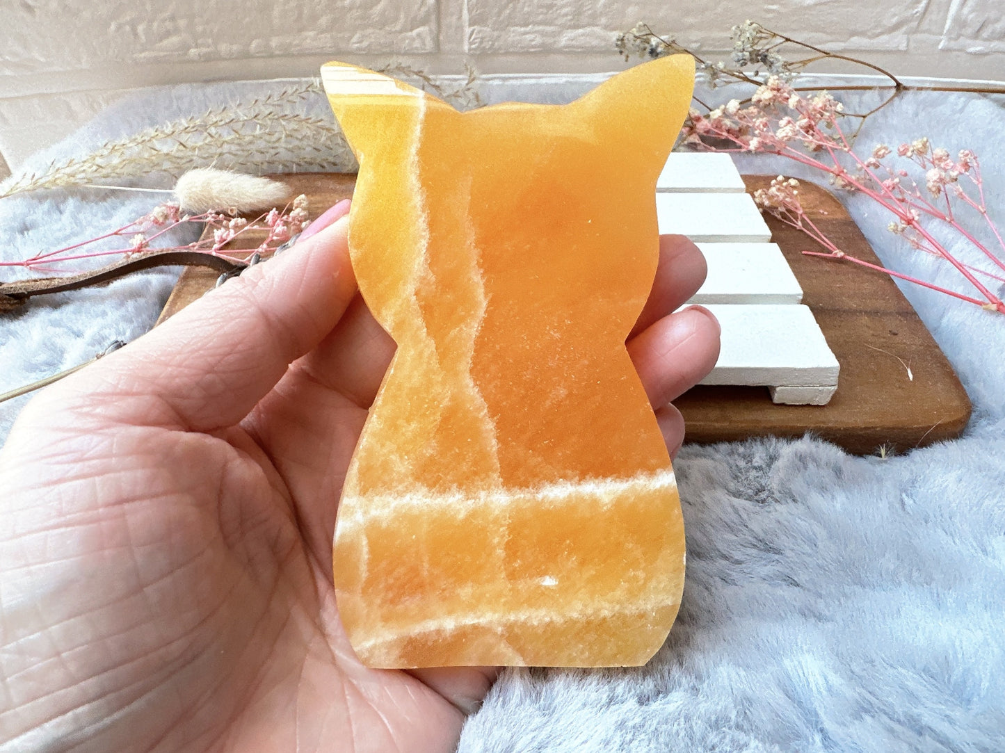 Orange Calcite Cat