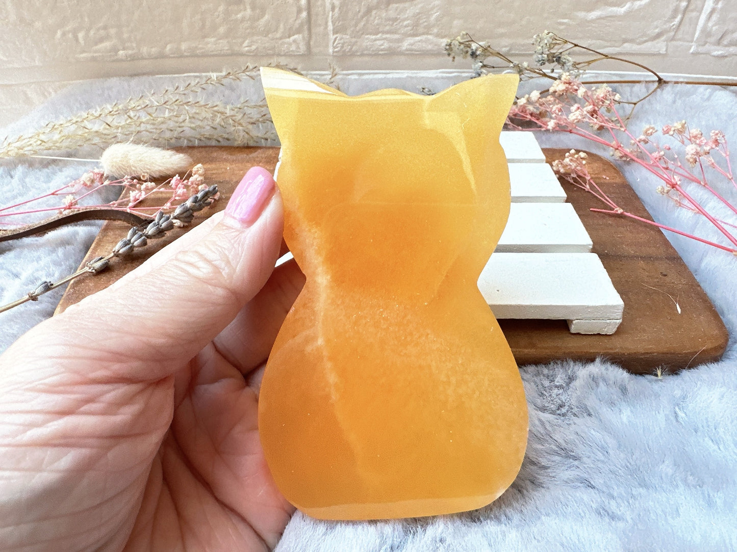 Orange Calcite Cat