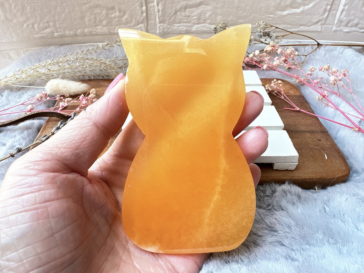 Orange Calcite Cat