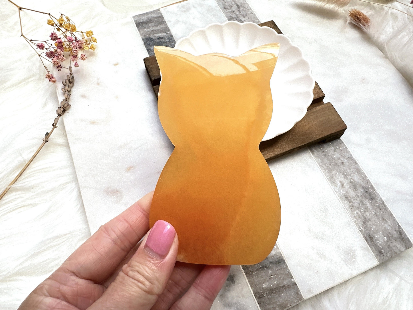 Orange Calcite Cat