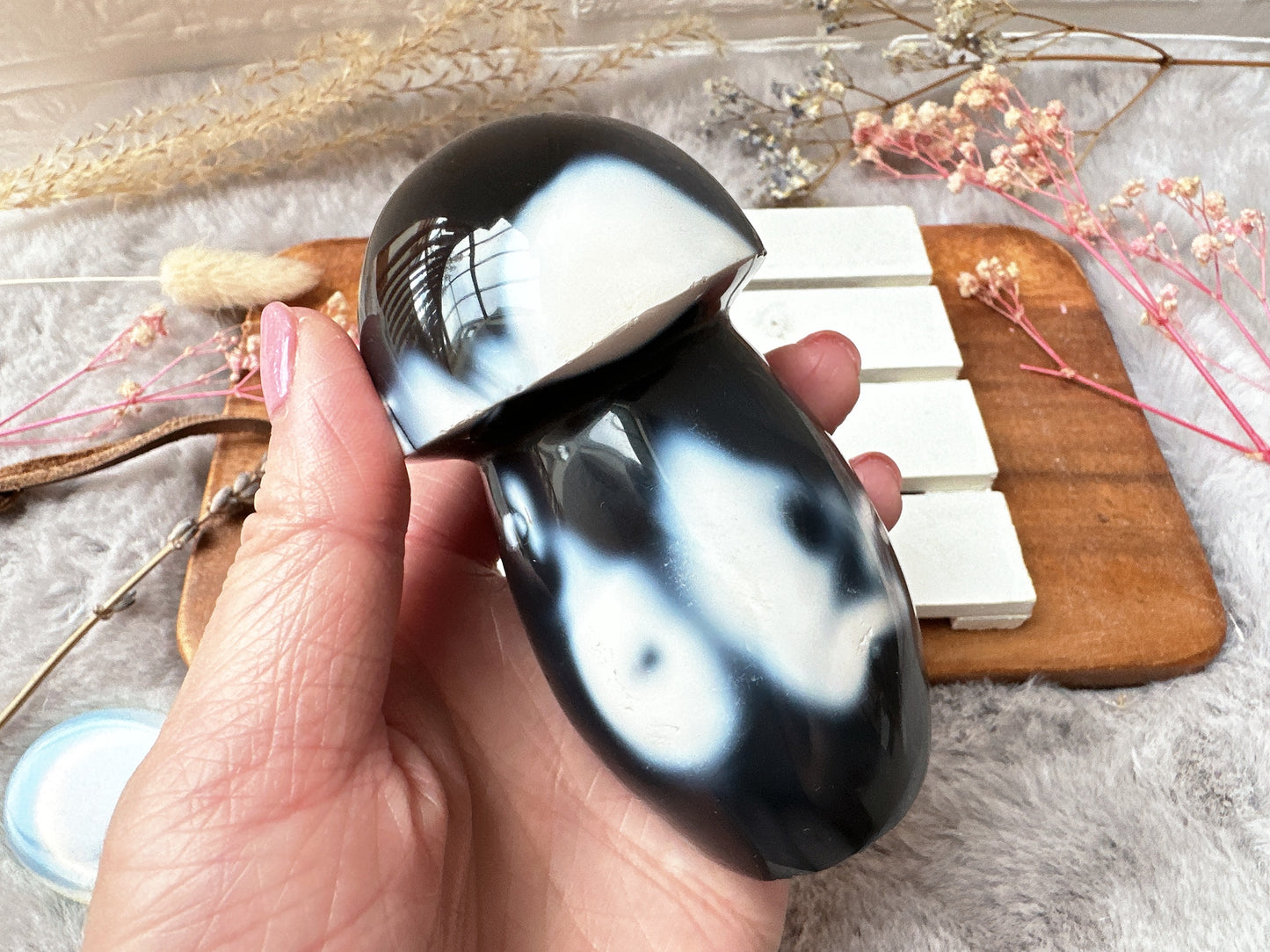 Orca Agate Mushroom