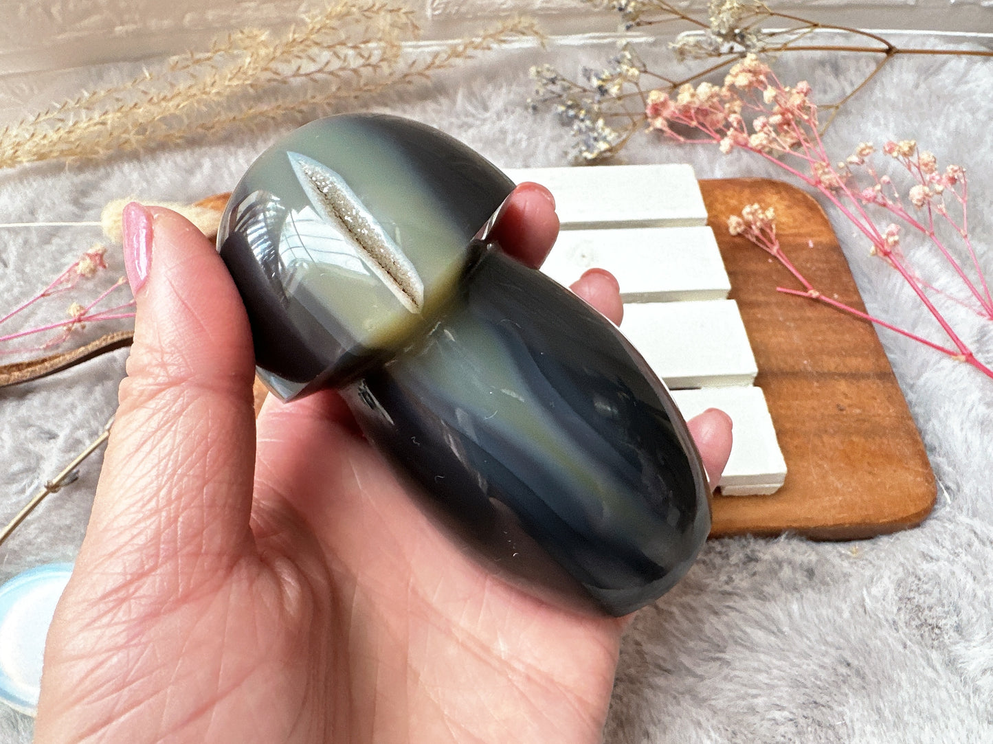 Orca Agate Mushroom