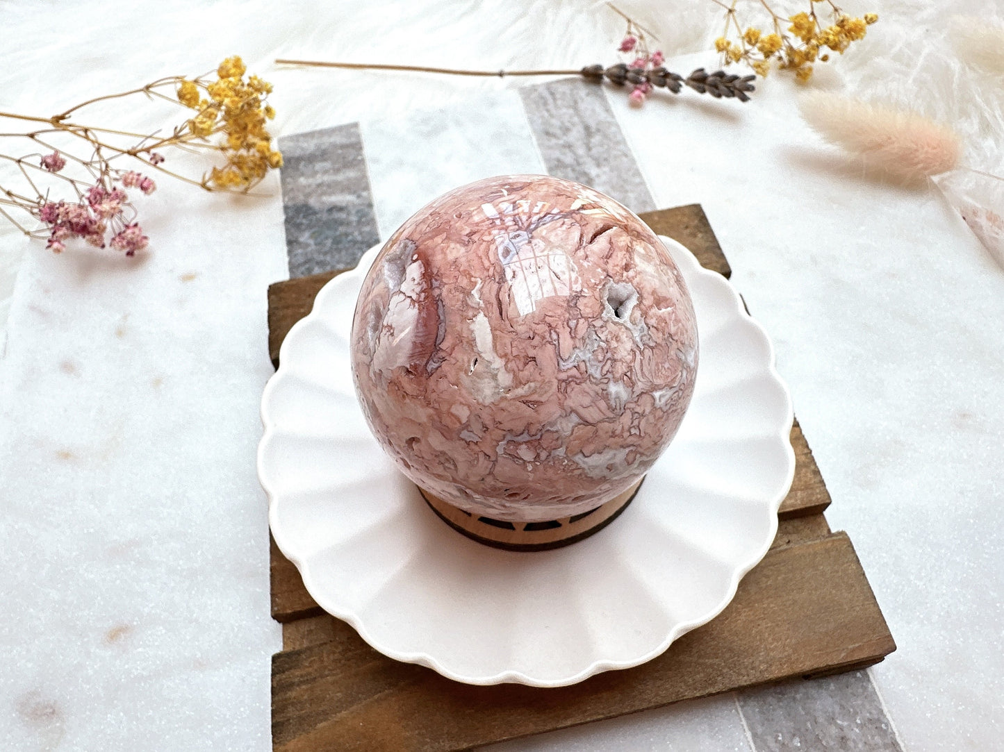 Cotton Candy Agate Sphere