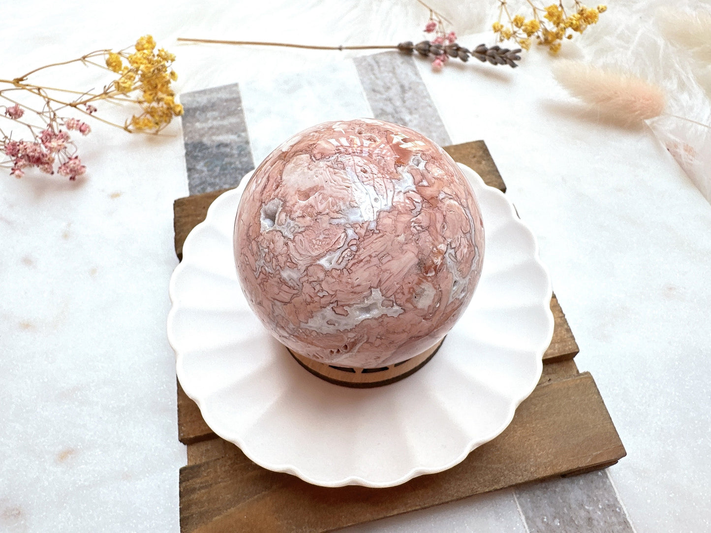 Cotton Candy Agate Sphere