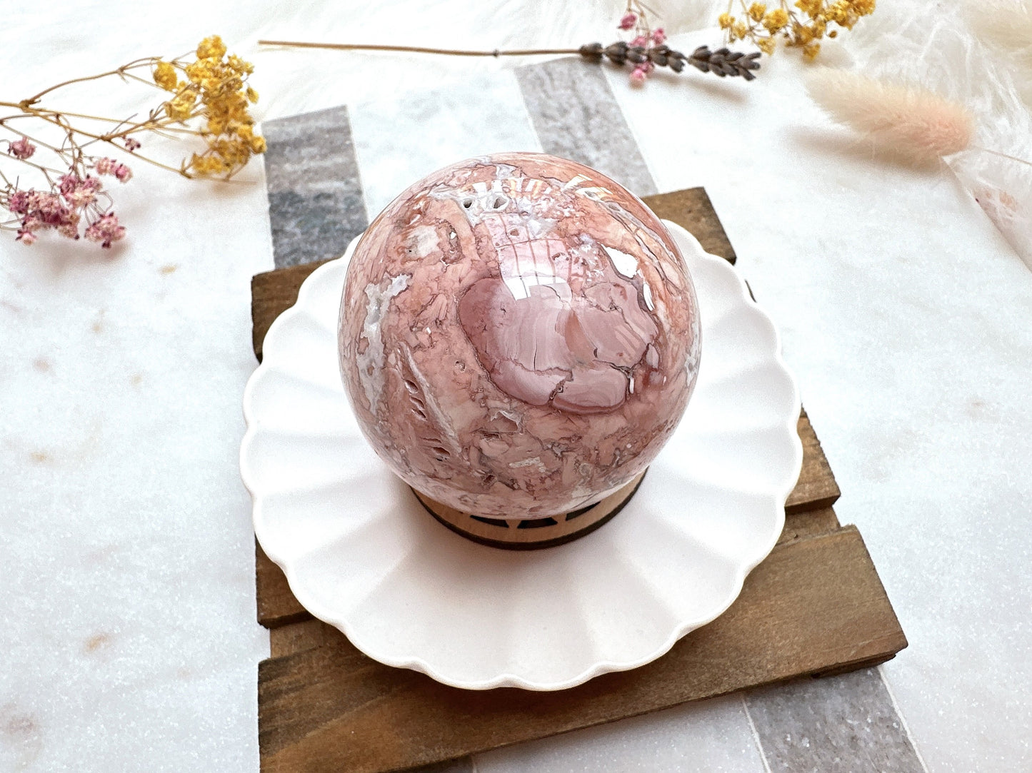 Cotton Candy Agate Sphere