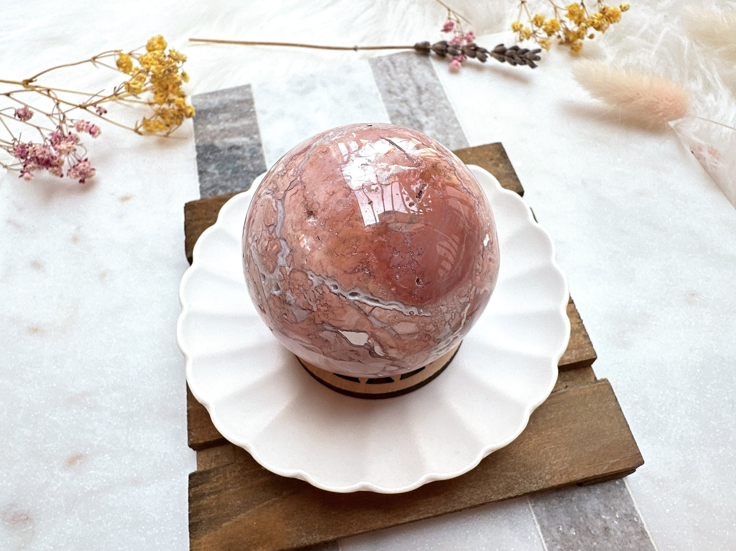 Cotton Candy Agate Sphere