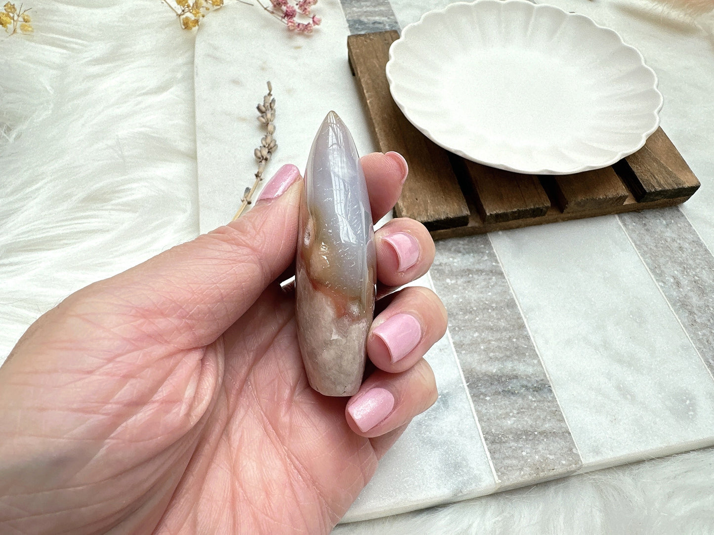 Small Flower Agate Flame
