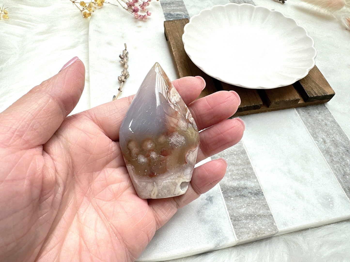 Small Flower Agate Flame
