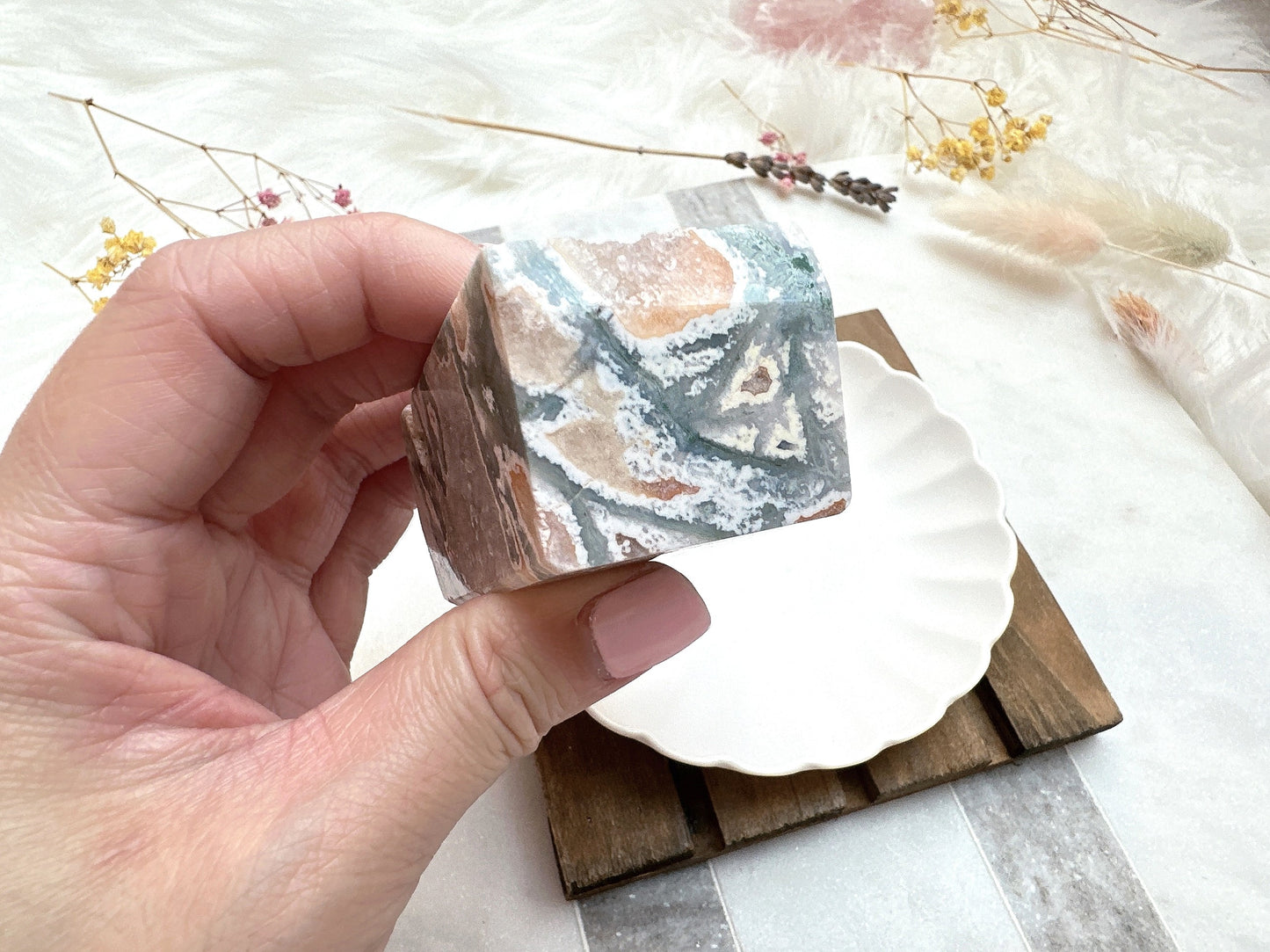 Pink Moss Agate Gusher