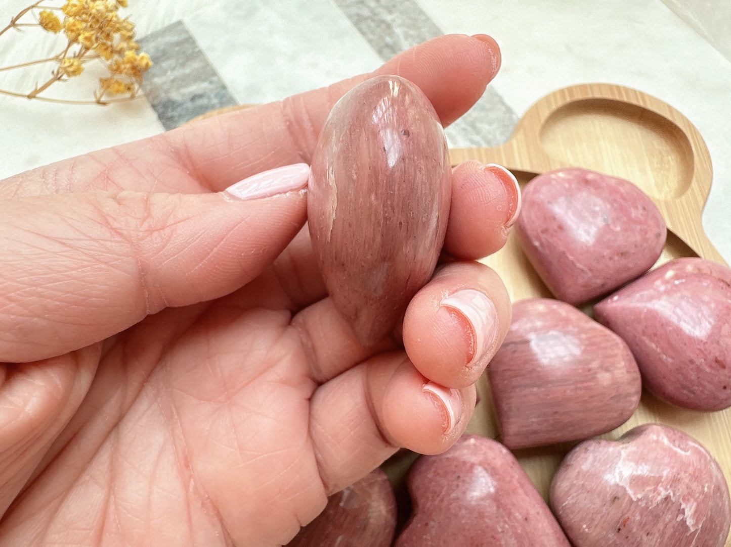 Pink Opal Heart