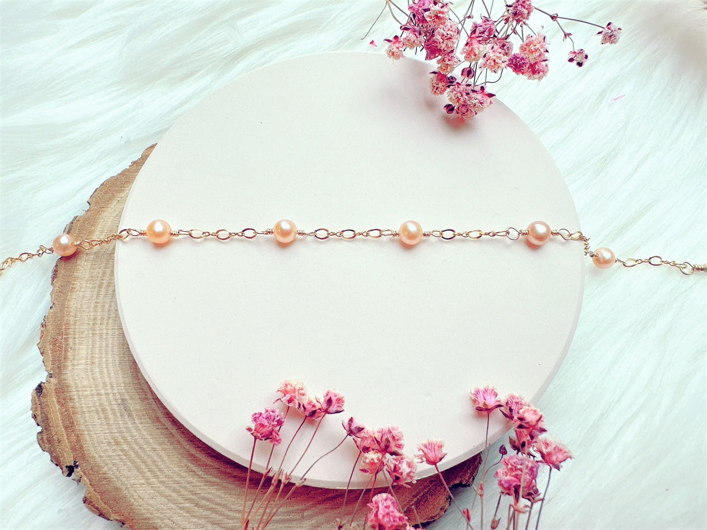 Pink Freshwater Pearl Bracelet