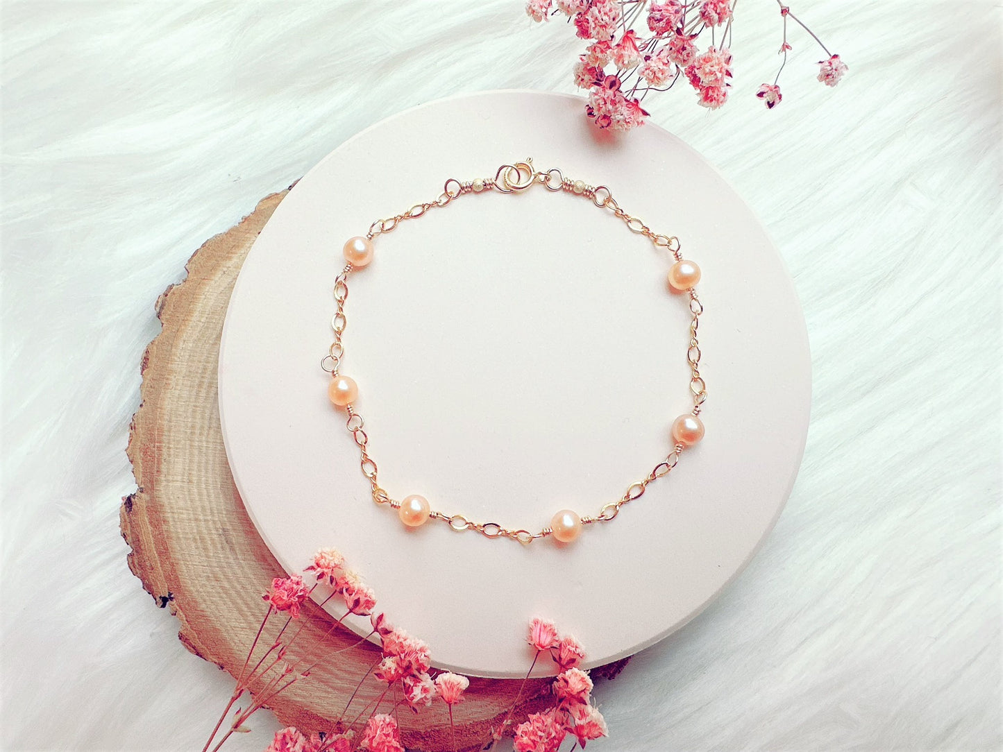Pink Freshwater Pearl Bracelet