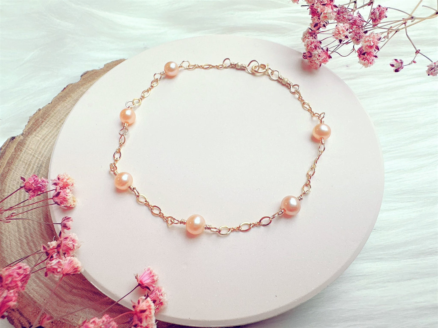 Pink Freshwater Pearl Bracelet