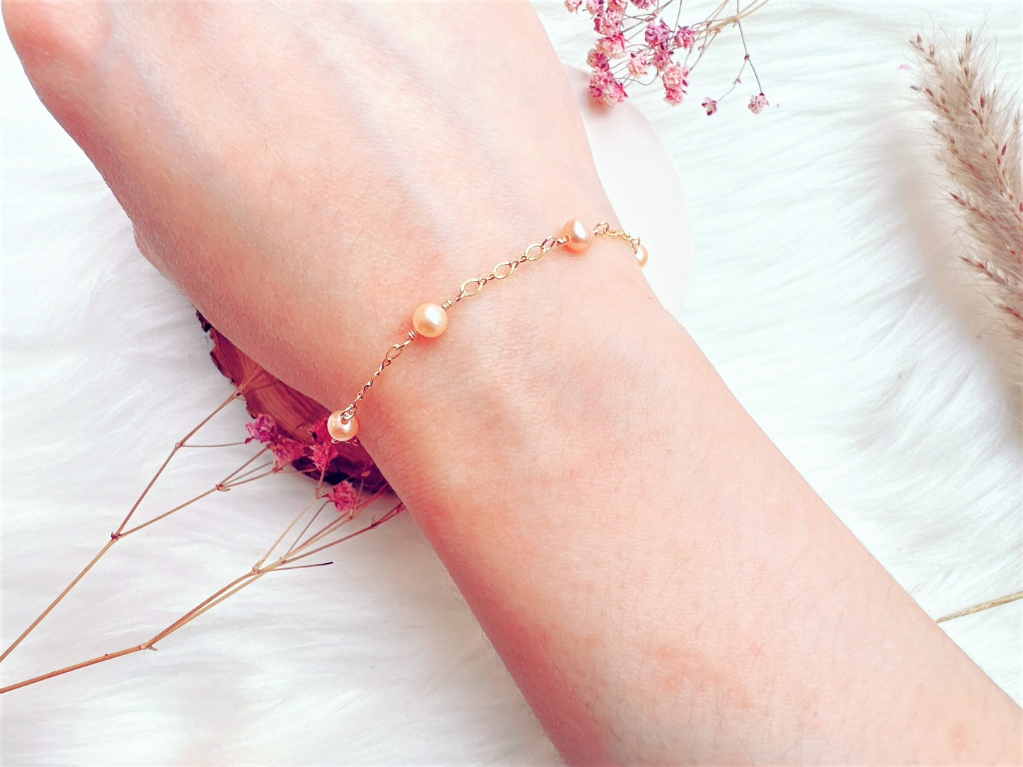 Pink Freshwater Pearl Bracelet