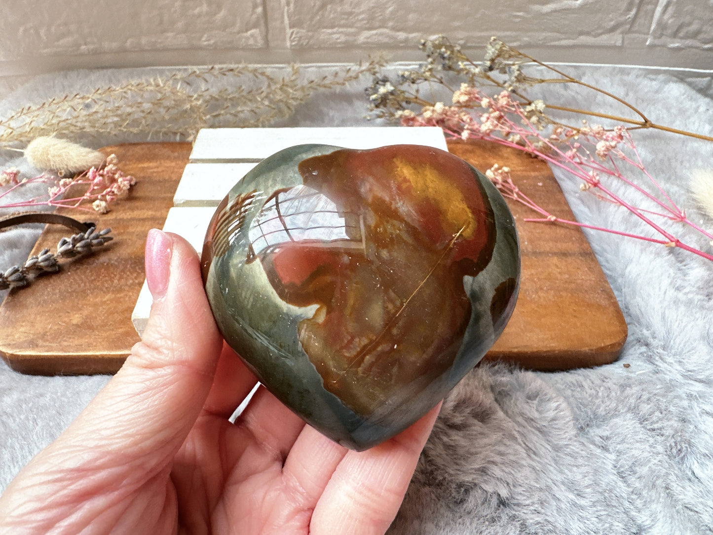 Polychrome Jasper Heart (Imperfect)