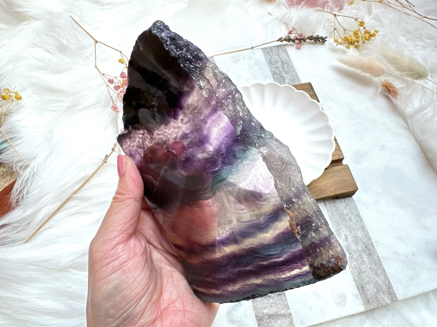 Rainbow Fluorite Slab