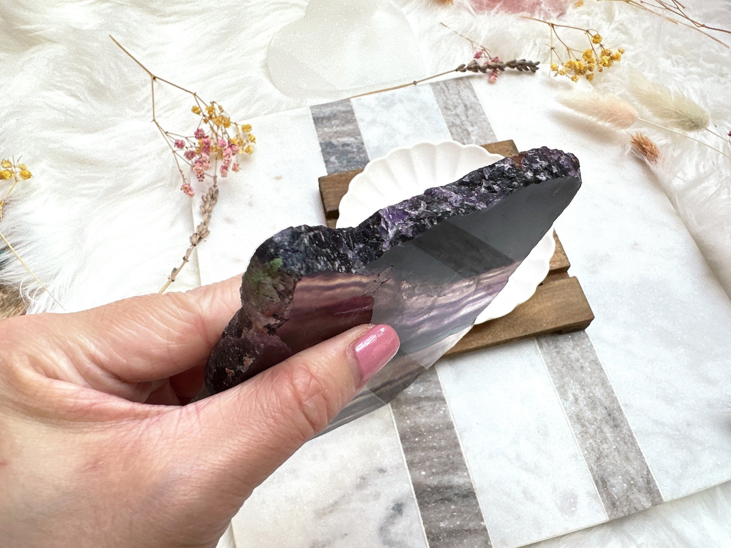 Rainbow Fluorite Slab