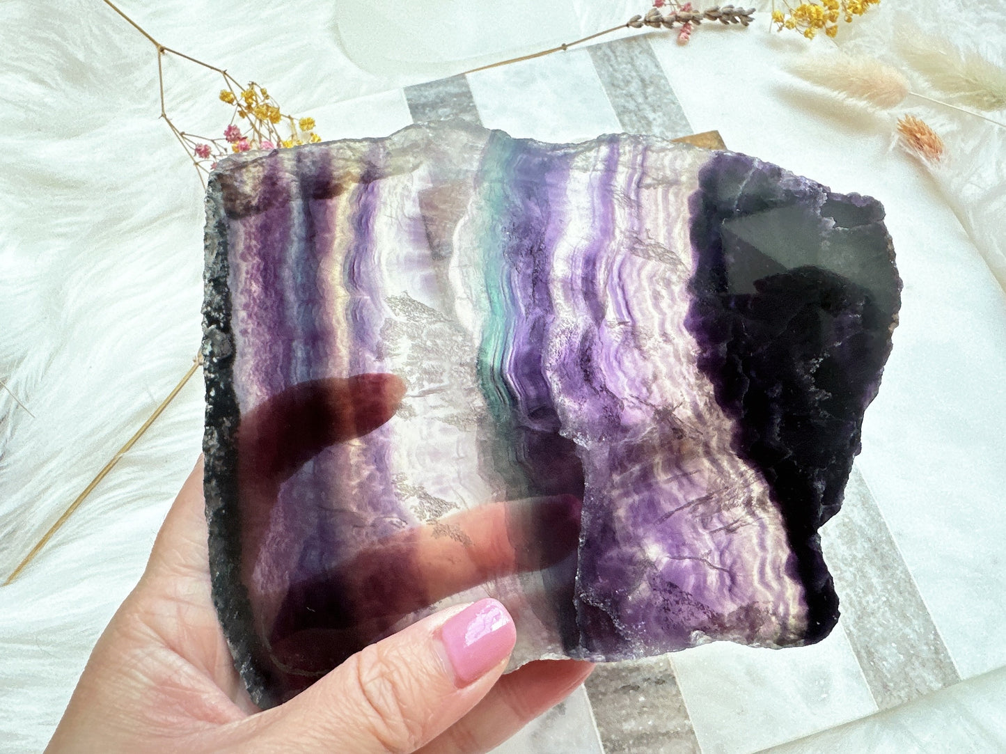 Rainbow Fluorite Slab