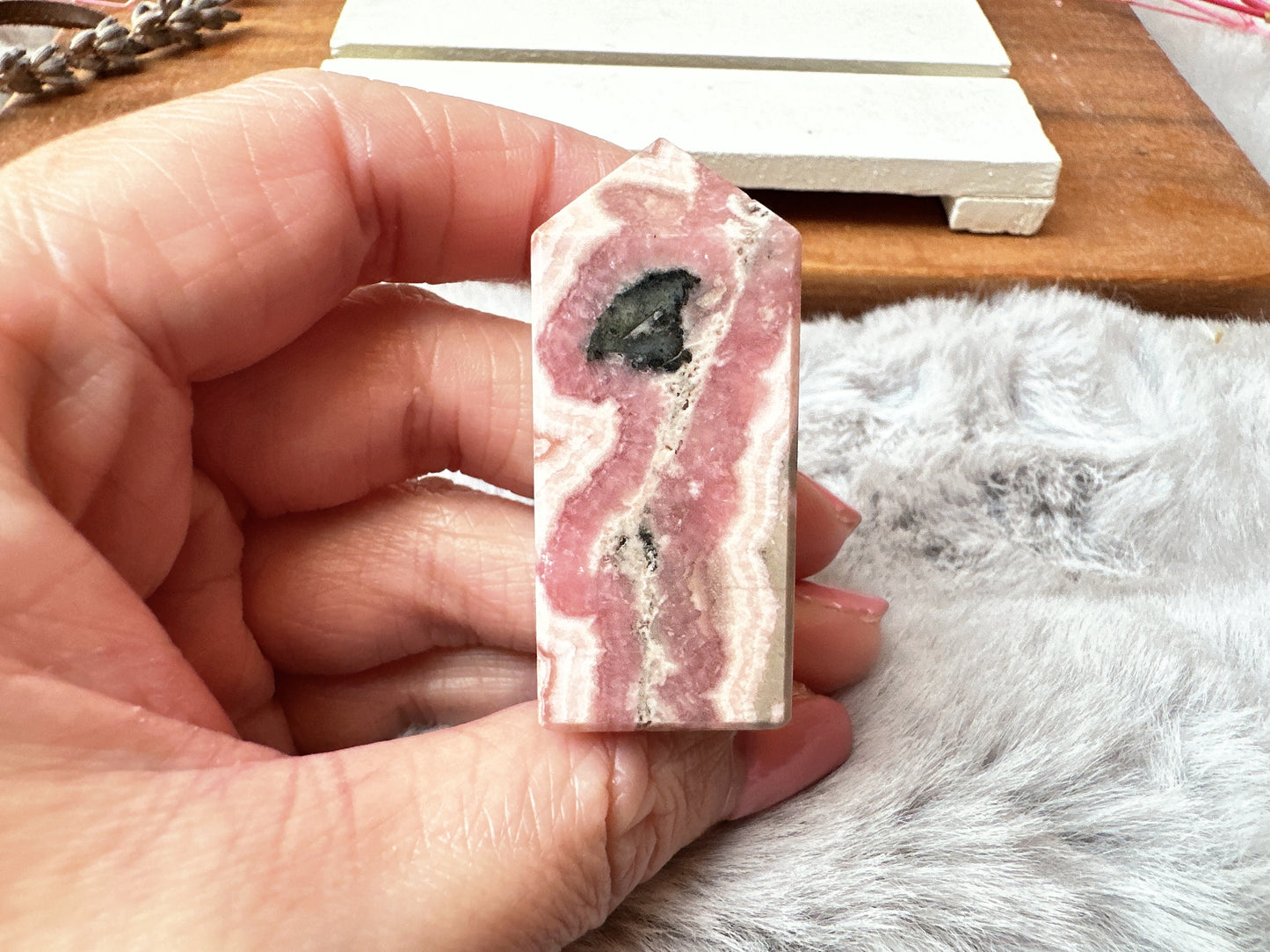 Mini Rhodochrosite Tower Obelisk