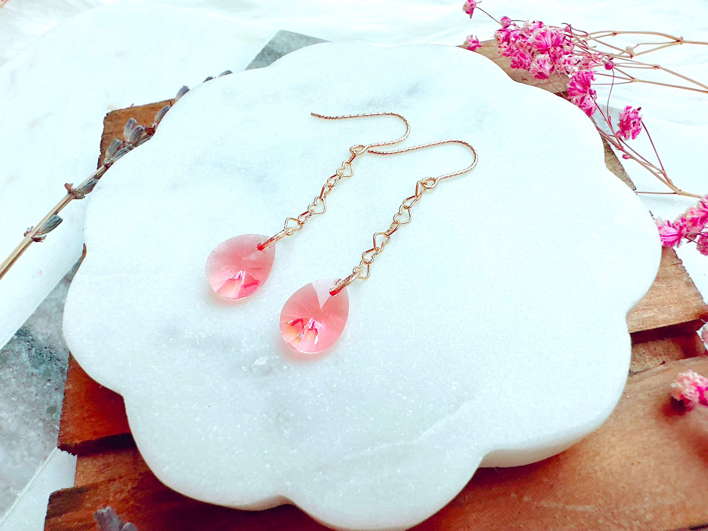 Crystal Pear Drop Earrings