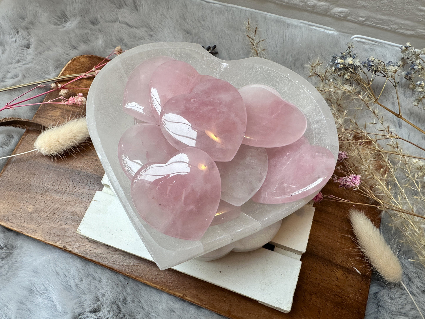 Small Rose Quartz Crystal Heart