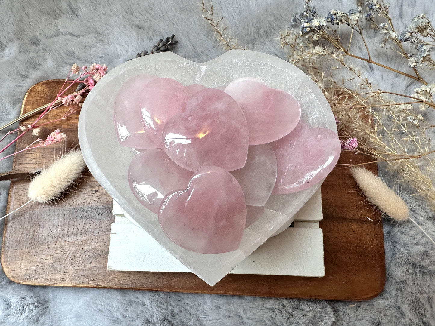 Small Rose Quartz Crystal Heart