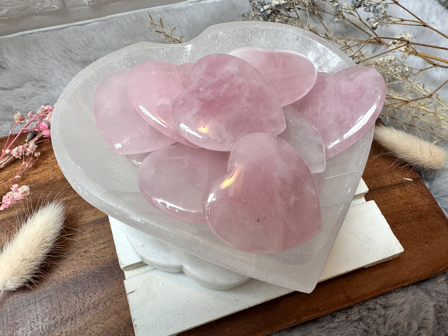 Small Rose Quartz Crystal Heart
