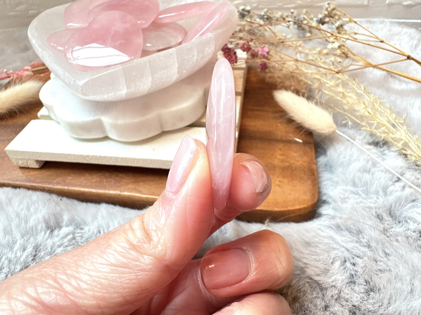 Small Rose Quartz Crystal Heart