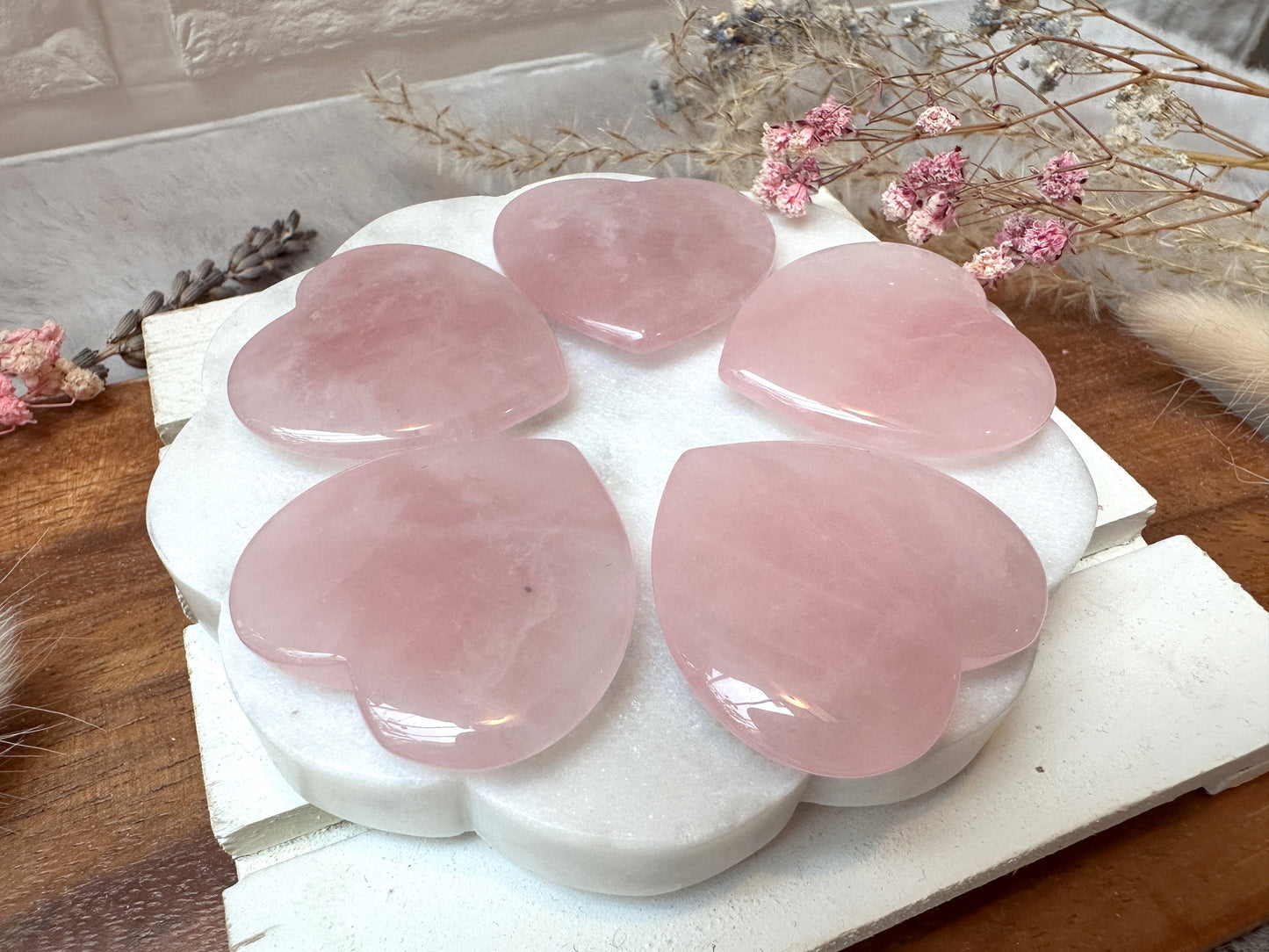 Small Rose Quartz Crystal Heart