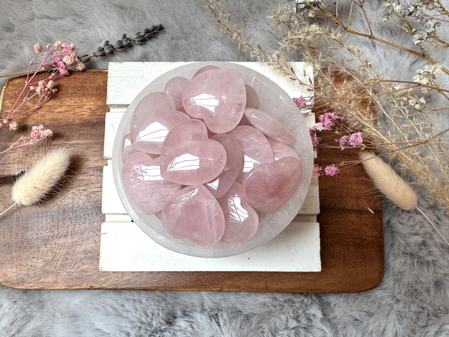 Mini Rose Quartz Crystal Heart