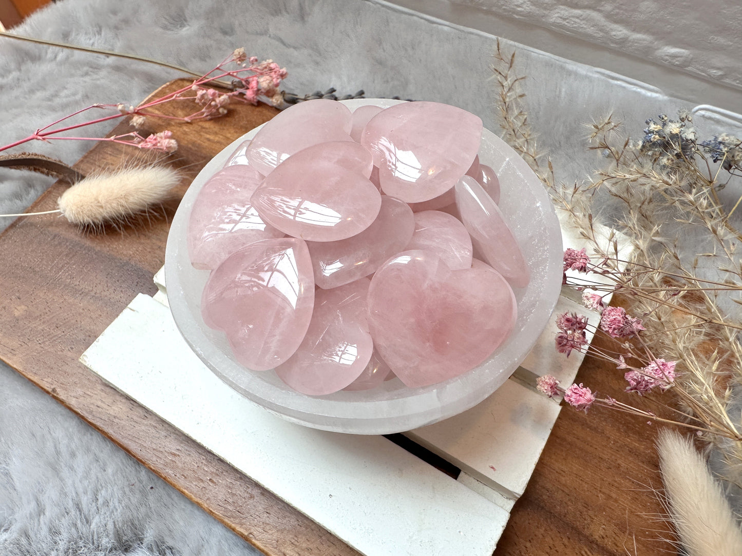 Mini Rose Quartz Crystal Heart