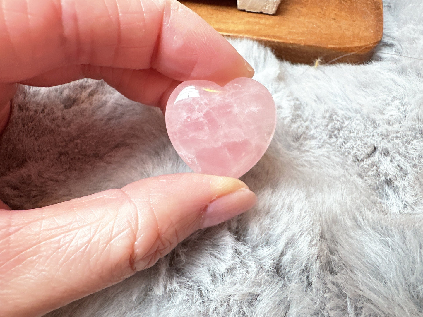 Mini Rose Quartz Crystal Heart
