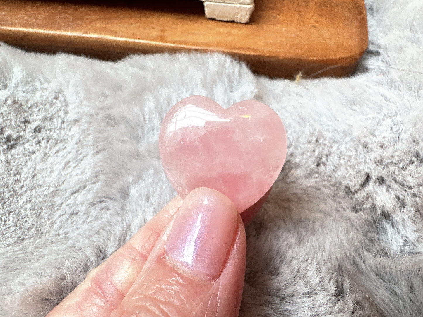 Mini Rose Quartz Crystal Heart