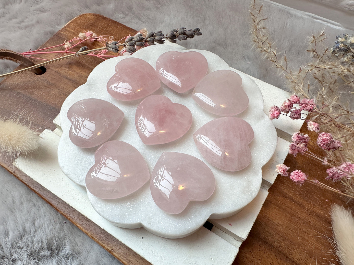 Mini Rose Quartz Crystal Heart