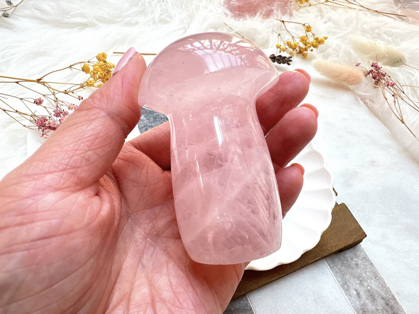 Rose Quartz Mushroom