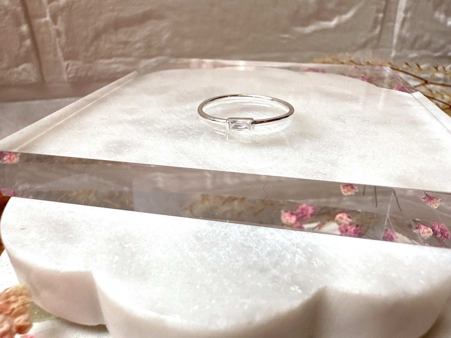 Baguette Cubic Zirconia Ring