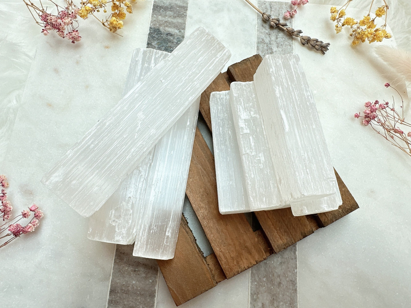 One Raw Selenite Stick
