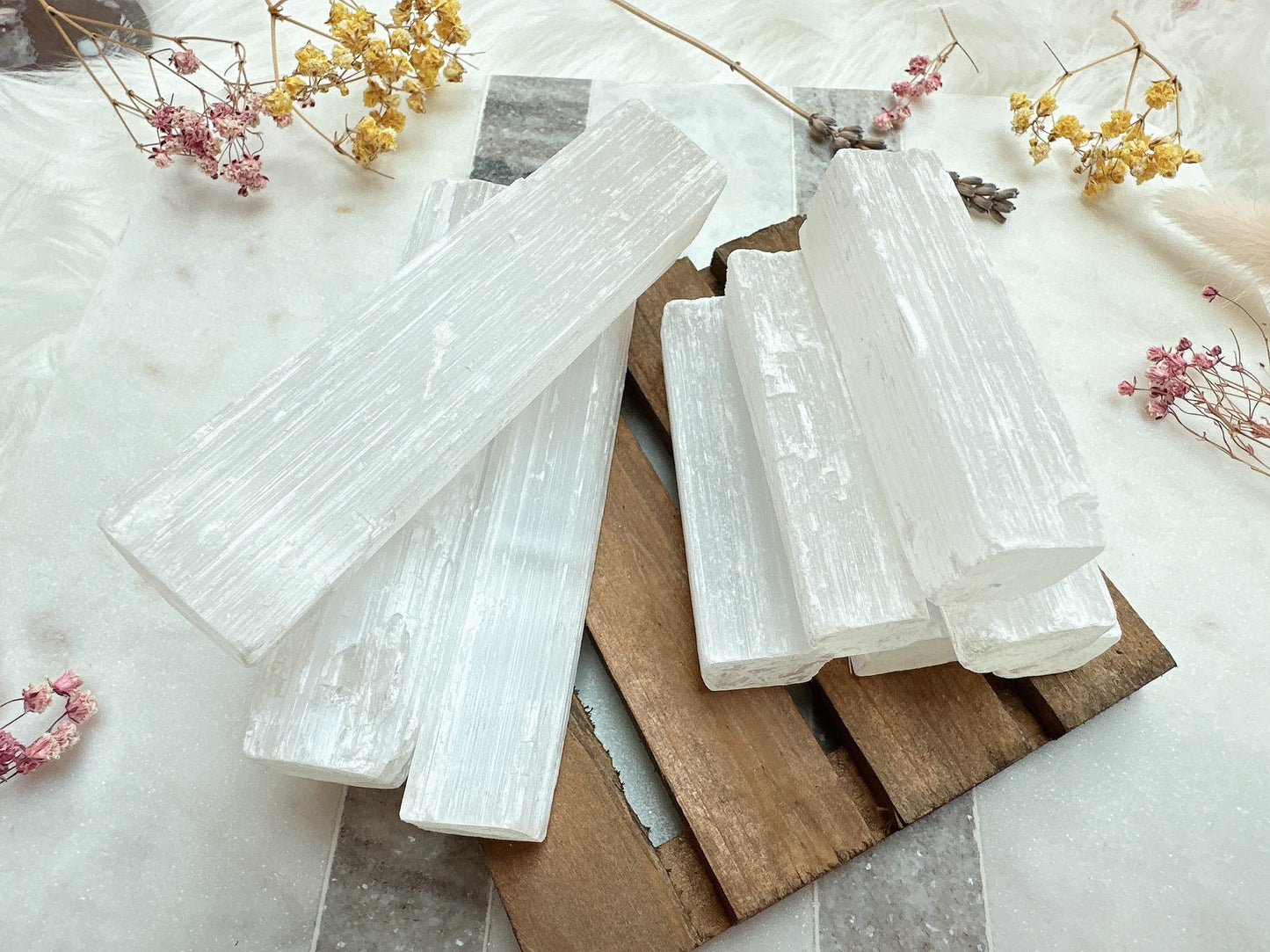 One Raw Selenite Stick