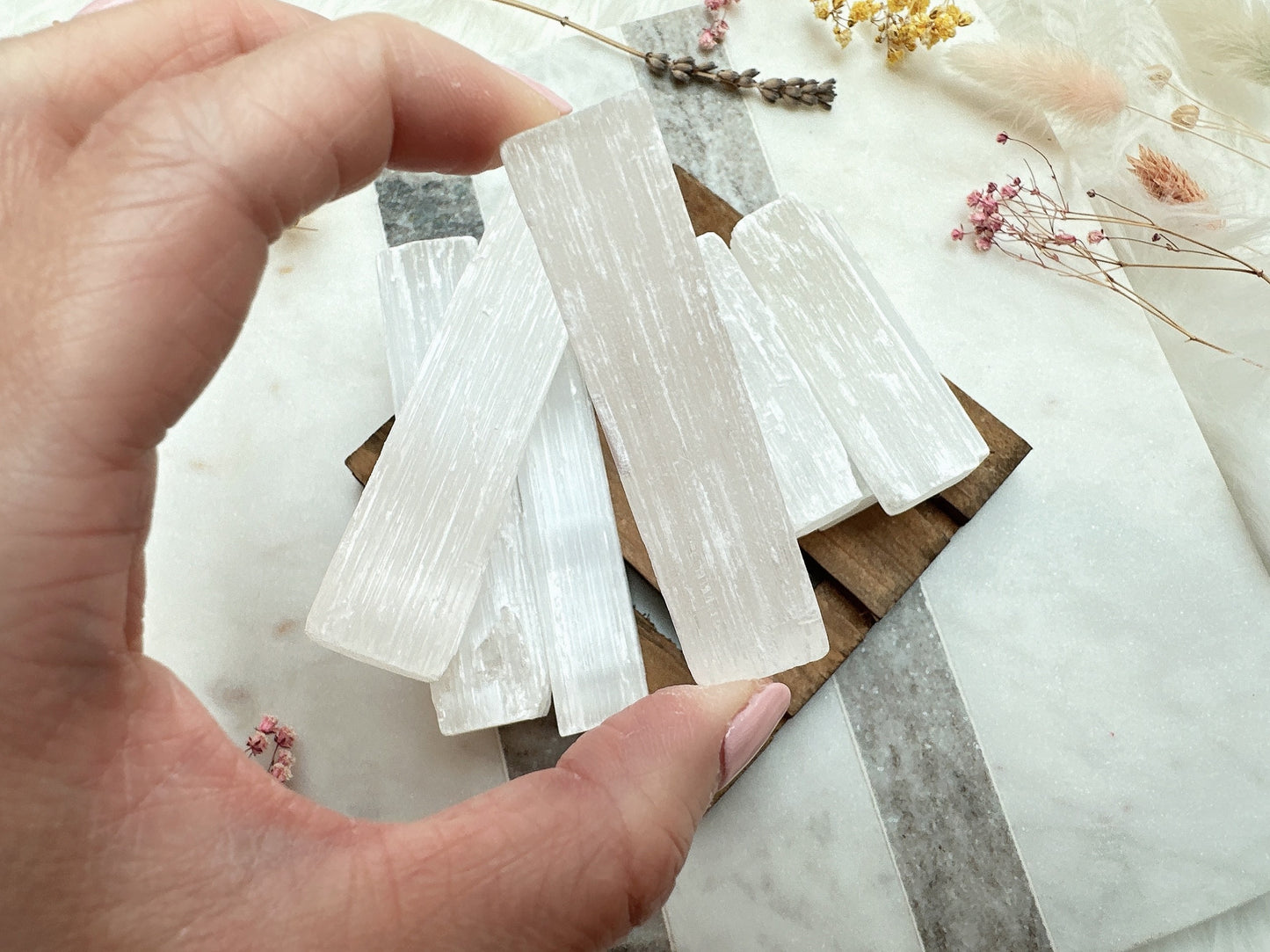 One Raw Selenite Stick