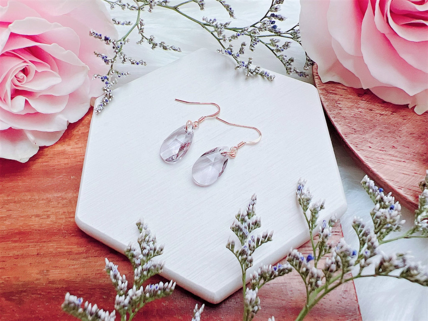 Crystal Pear Drop Earrings