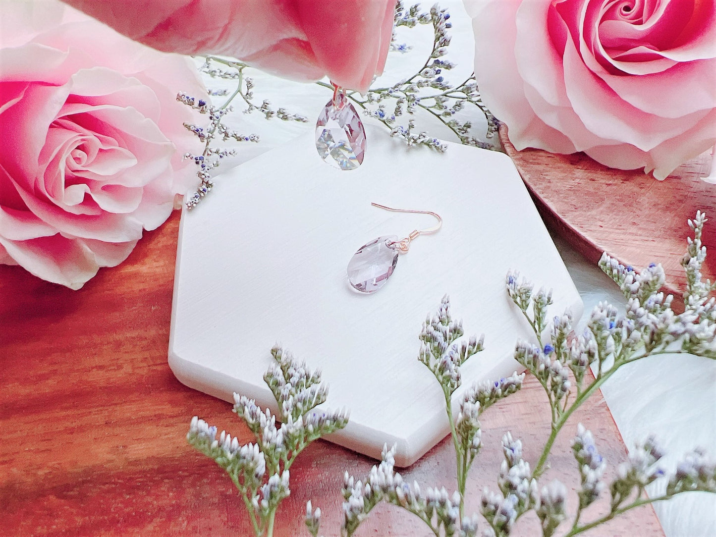Crystal Pear Drop Earrings