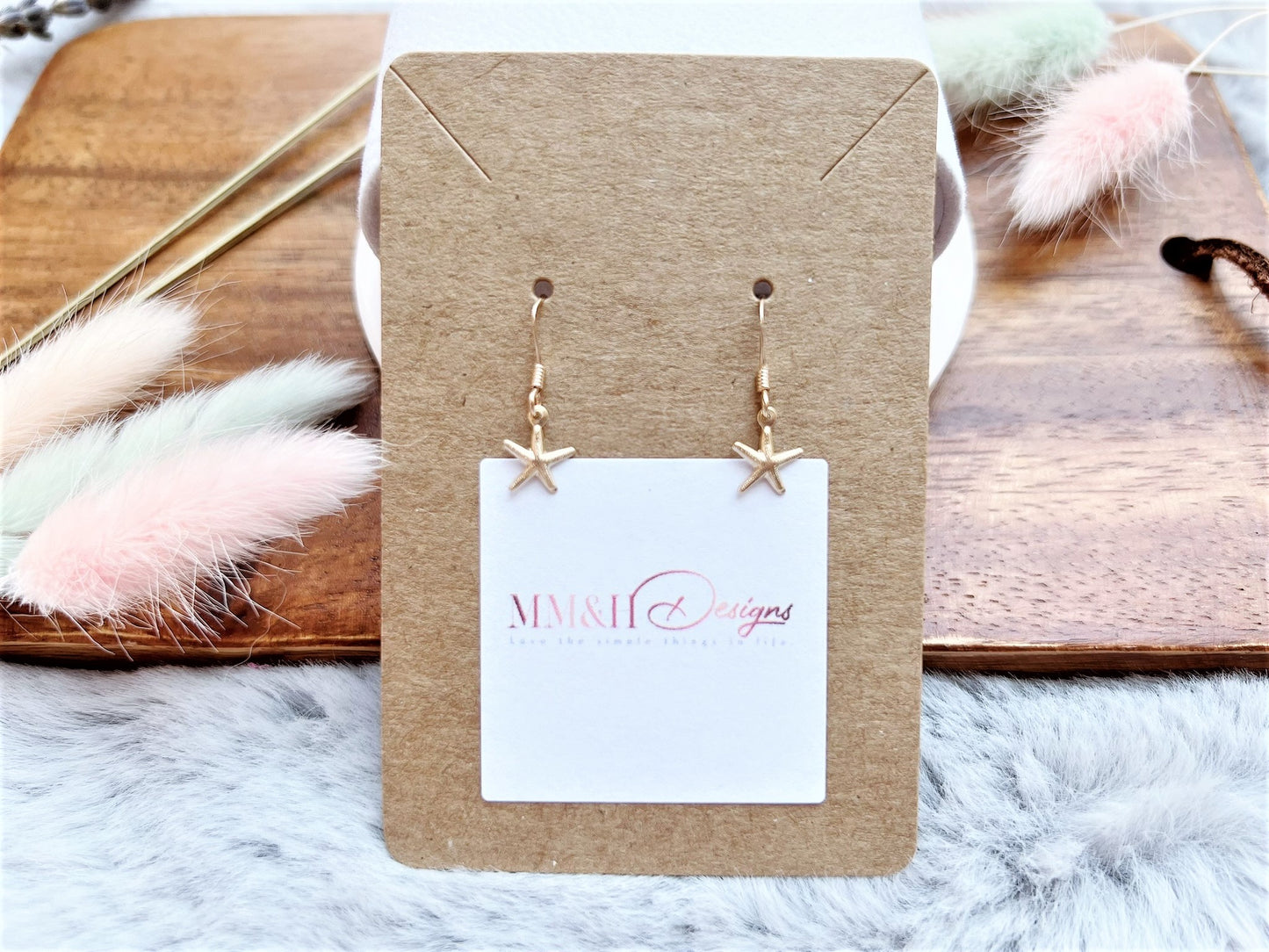 Gold Starfish Earrings