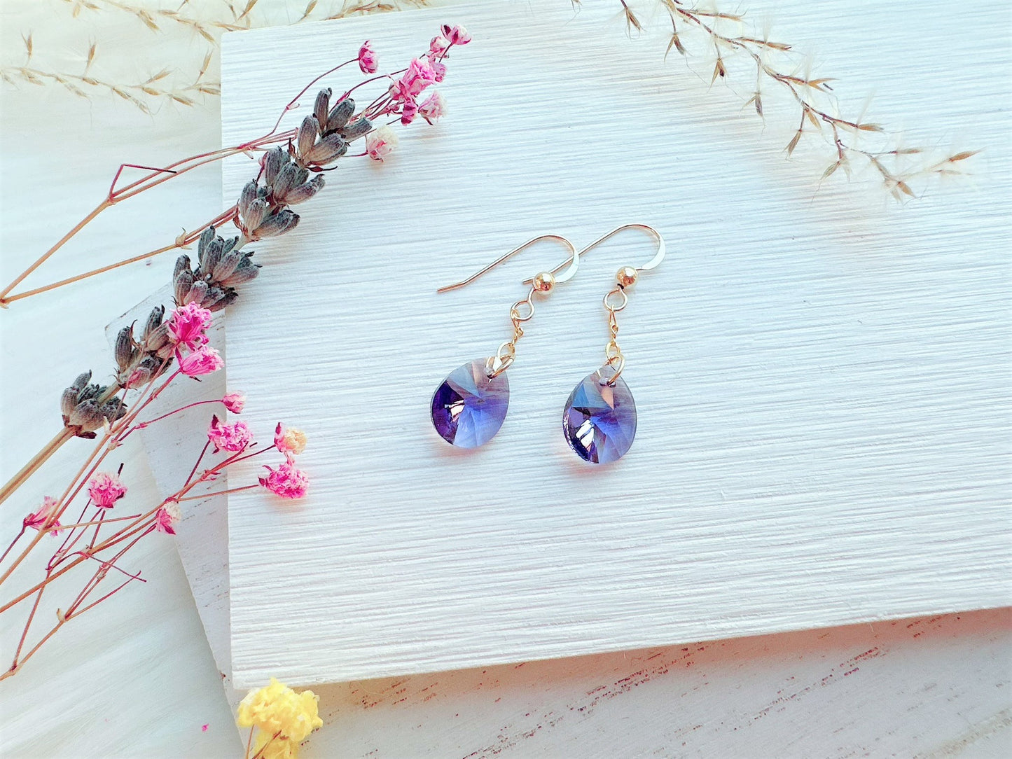 Crystal Pear Drop Earrings