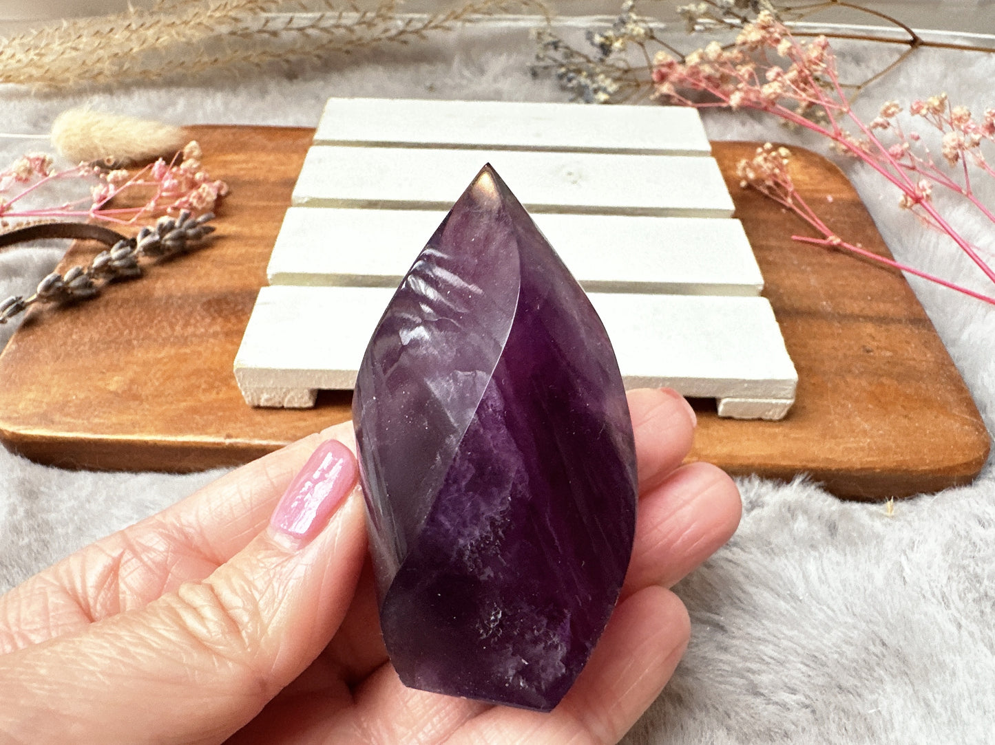 Small Watermelon Fluorite Flame