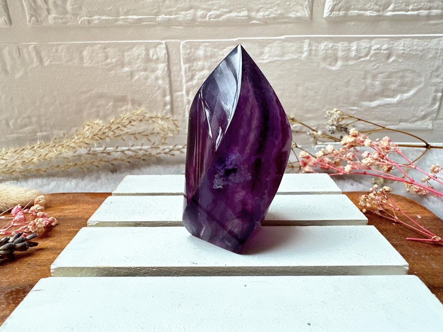 Small Watermelon Fluorite Flame